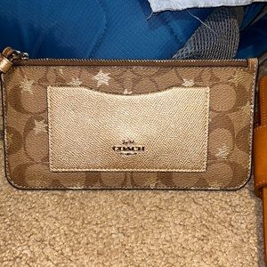 Small coach wallet (gold stars) edition NEVER USED